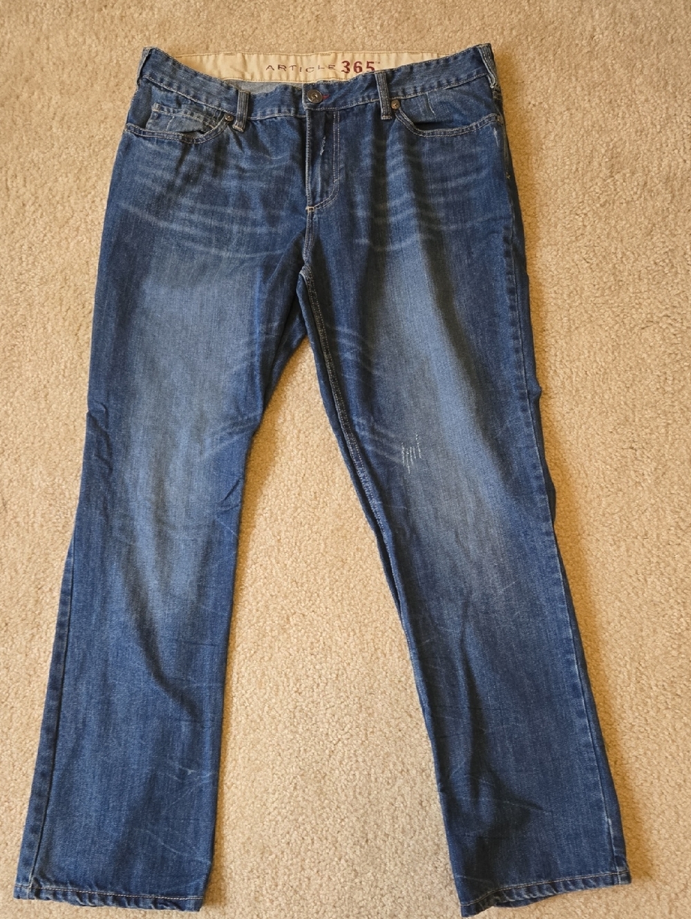 Men's 38x32 Dark Blue Straight-Leg Jeans